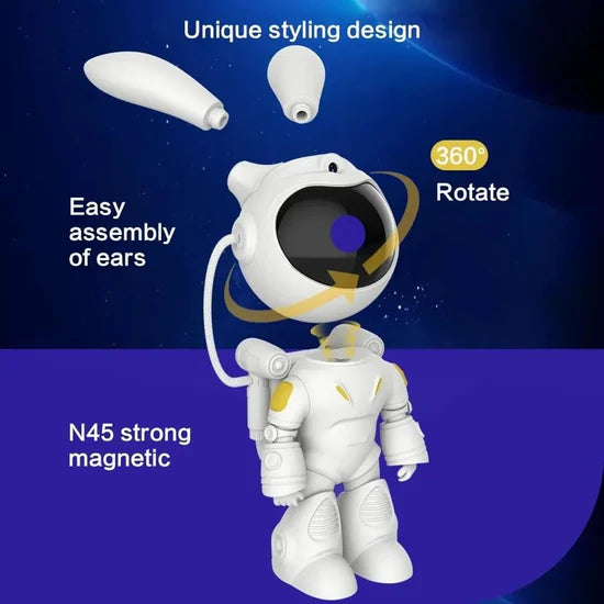 Projecteur d'étoiles, Projecteur de lumières galactiques lapin astronaute amusant جهاز عرض النجوم، جهاز عرض أضواء المجرة على شكل أرنب مضحك لرائد فضاء
