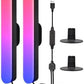 LED light Bar Lot de 2 barres lumineuses LED intelligentes مصابيح متزامنة مع الموسيقى إضاءة مزاجية للتلفزيون والكمبيوتر والأفلام
