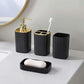 Kit Accessoires Salle de Bain 6Pièces Moderne Distributeur de Savon, Brosse WC, Porte Savon et Gobelet طقم إكسسوارات حمام