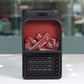 مدفأة كهربائية صغيرة بتأثير اللهب مع جهاز تحكم عن بعد Mini Chauffage Effet Flamme avec Télécommande, 900W