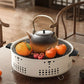 شواية فحم دائرية محمولة متعددة الأغراض توضع على الطاولة Barbecue de Table Rond Portatif Grill à Charbon Multi-usage