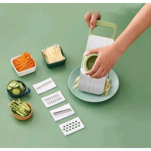 Set de Coupe-Légumes Multifonction avec Panier مجموعة قطاعات خضراوات متعددة الوظائف مكونة من 7 قطع