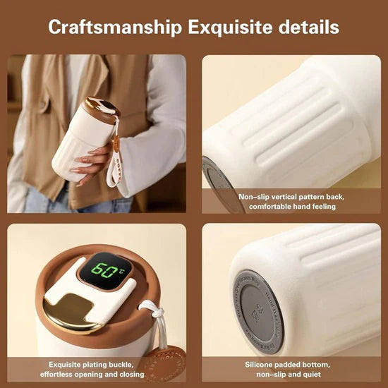 طيرموسا إنوكس كوب ذكي معزول مع شاشة عرض درجة الحرارة Mug isotherme intelligent avec affichage de la température LED