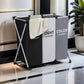 سلة الغسيل قابلة للطي وسهلة الاستعمال Panier à linge avec trois compartiments, pliable en forme de X, Organisateur linge