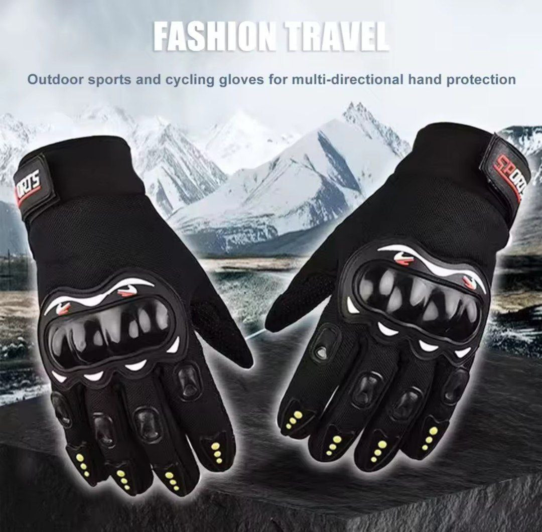 قفازات سباق واقية للمفاصل الصلبة تعمل باللمس للدراجات النارية Gants de moto tactiles, gants de course à protection renforcée pour écrans tactiles