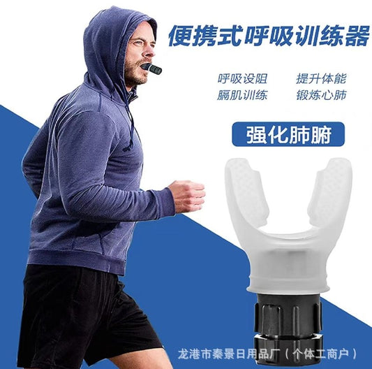 Pièce Exerciceur Pulmonaire Portable En Silicone جهاز تمارين الرئة المحمول المصنوع من السيليكون، جهاز تدريب التنفس المقاوم