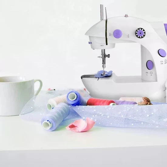 Mini sewing machine ماكينة خياطة صغيرة محمولة بسرعتين قابلة للتعديل، آلات خياطة كهربائية