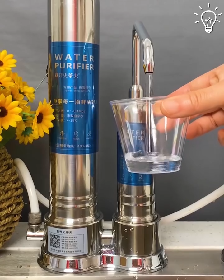 Filtre à eau en acier inoxydable Purificateur Filtration efficace فلتر تنقية المياه من الفولاذ المقاوم للصدأ ترشيح فعال