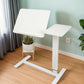 طاولة جانبية للسرير طاولة كمبيوتر محمول بيضاء عصرية بعجلات Table de chevet à roulettes blanche moderne pour ordinateur portable
