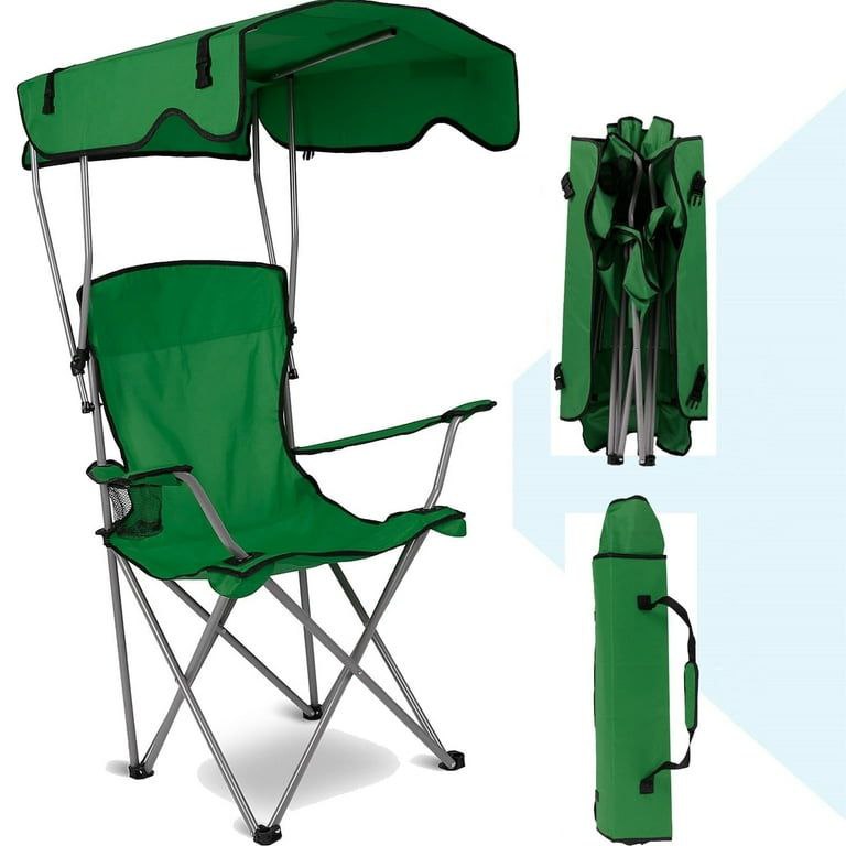 Premium Auto-Folding Canopy Chair كرسي التخييم الفاخر بالمظلة الأوتوماتيكية