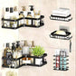 مجموعة من 5رفوف تخزين للحمام، رف تخزين للمطبخ بدون حفر Corner shower caddy