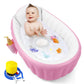 Baignoire gonflable pour bébé ,portable pour bébé avec pompe à air حوض استحمام قابل للنفخ للأطفال ,محمول للأطفال مزود بمضخة هواء