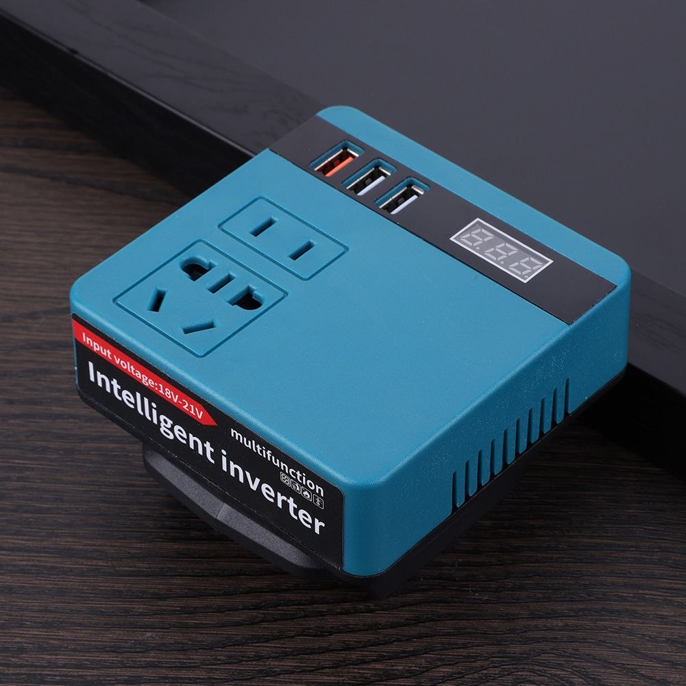 Onduleur Convertisseur de Puissance Portable DC 18-21V محول طاقة محمول من تيار مستمر 18-21 فولت إلى تيار متردد 220 فولت للاستخدام الخارجي