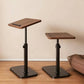 Table d'appoint élégante à Hauteur et angle réglables طاولة جانبية أنيقة قابلة لتعديل الارتفاع والزاوية، بتصميم عصري وسطح خشبي وإطار معدني