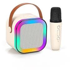 Enceinte K12 avec micro karaoké sans fil compatible Bluetooth جهاز مكبر صوت K12، ميكروفون كاريوكي لاسلكي