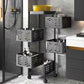 Chariot de rangement rotatif, Étagère de cuisine multicouche عربة تخزين دوارة، رف مطبخ متعدد الطبقات على عجلات، سلة تخزين للفواكه والخضراوات، منظم مطبخ متنقل