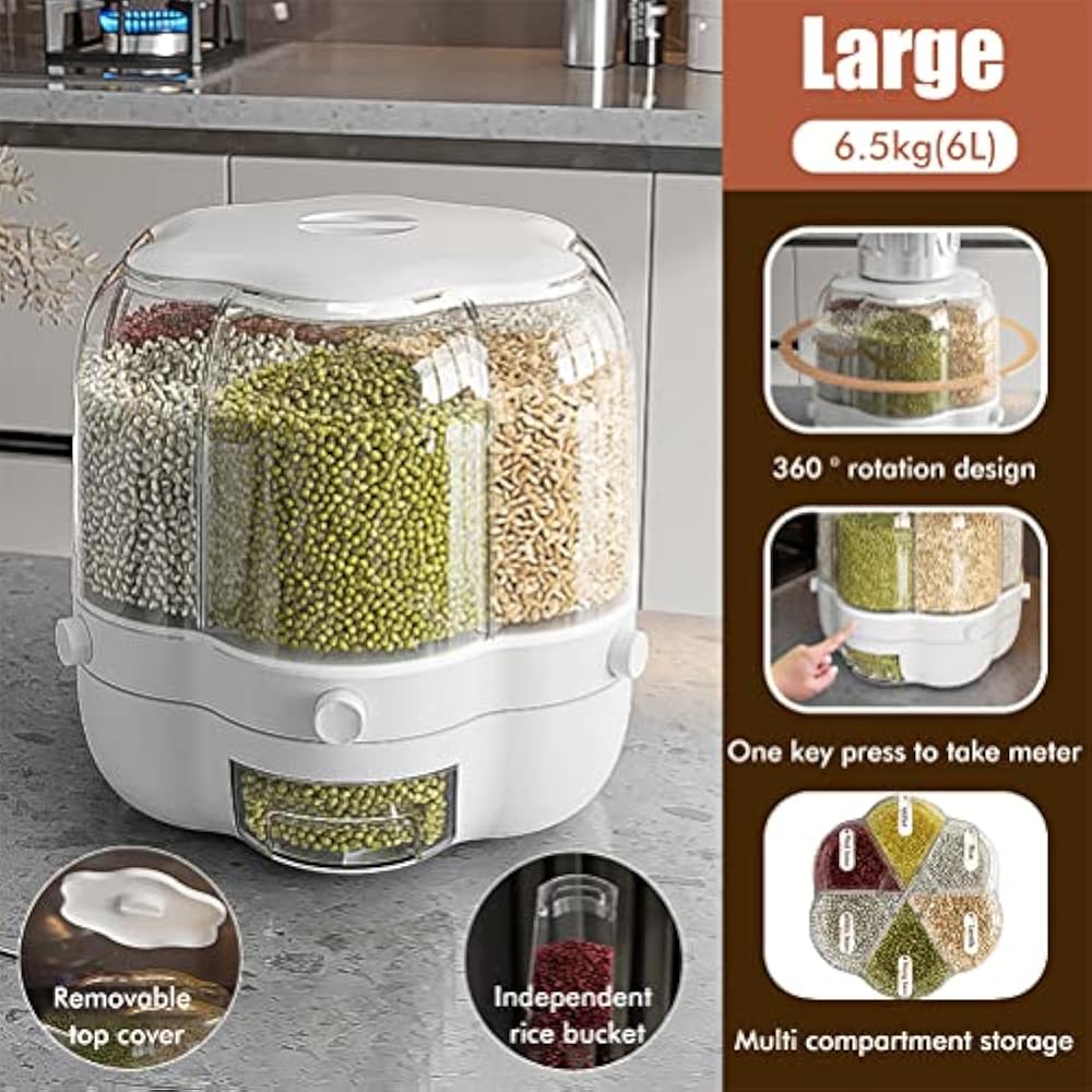 Distributeur alimentaire stockage cuisine pratique موزع طعام تخزين مطبخ عملي