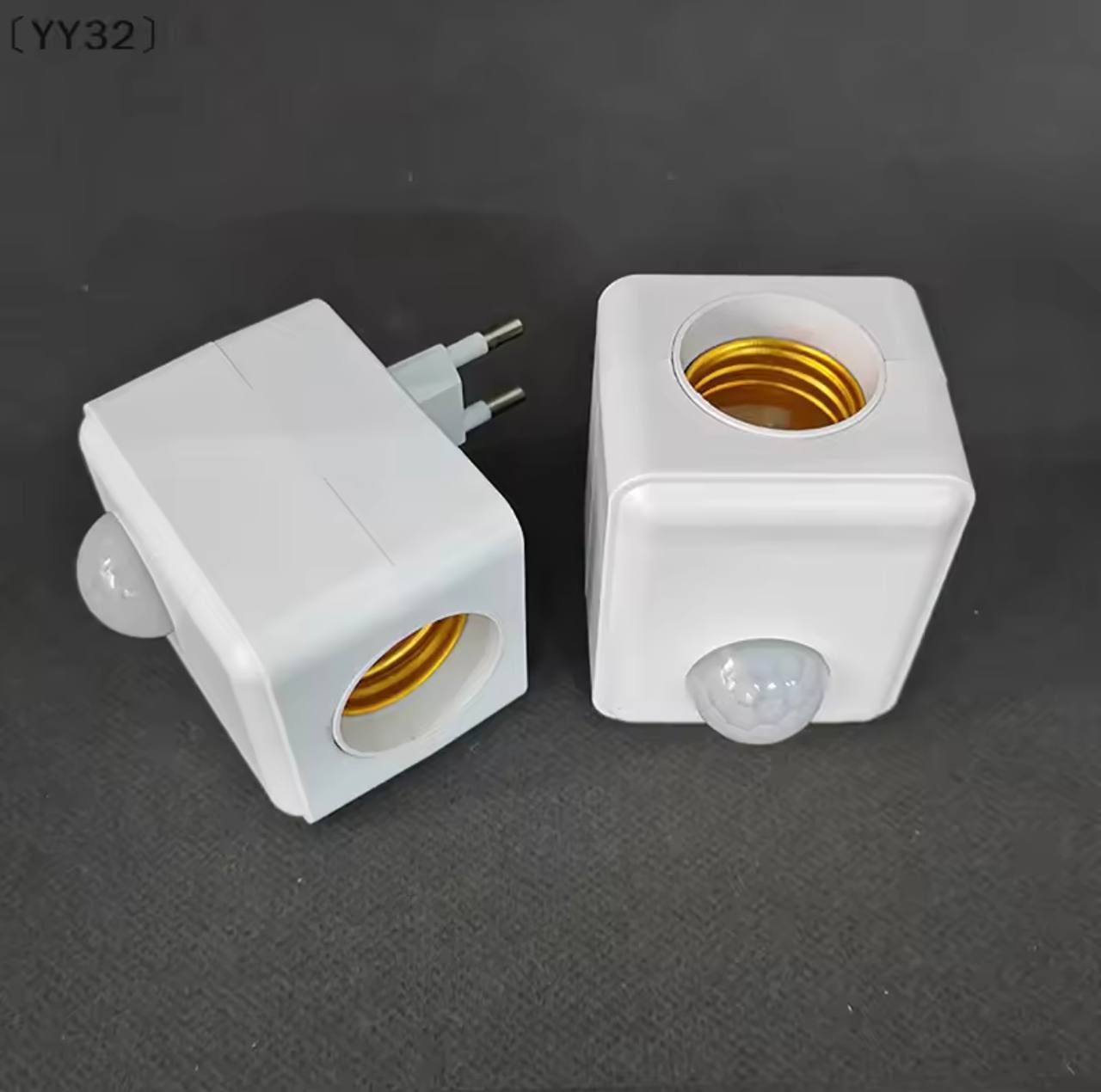 Base de lampe Led قاعدة مصباح LED E27 AC85-265V مزودة بمستشعر حركة PIR، وحامل مصباح يعمل بالاستشعار البشري، ومحول مقبس، ومحول قابل للتعديل