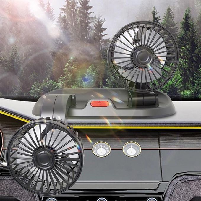 مروحة سيارة برأسين للتبريد السريع Ventilateur Voiture 2 Têtes Refroidissement Rapide