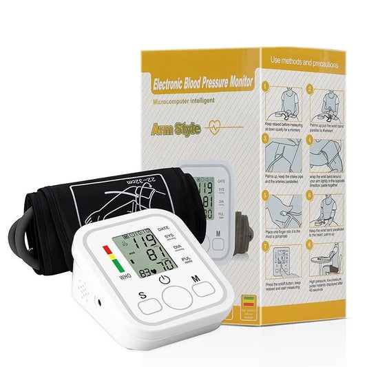 Electronic Blood Pressure Monitor Tensiomètre numérique automatique جهاز قياس ضغط الدم الإلكتروني