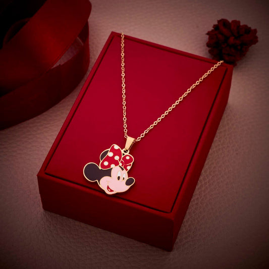 سنسلة للأطفال Chaine en plaque-or pour enfant Mickey mouse