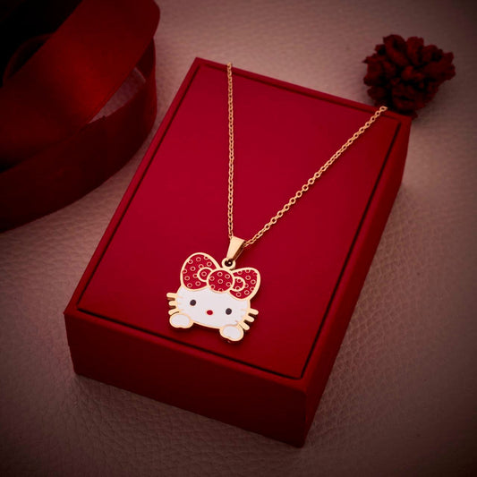 سنسلة للأطفال Chaine en plaque-or pour enfant hello kitty