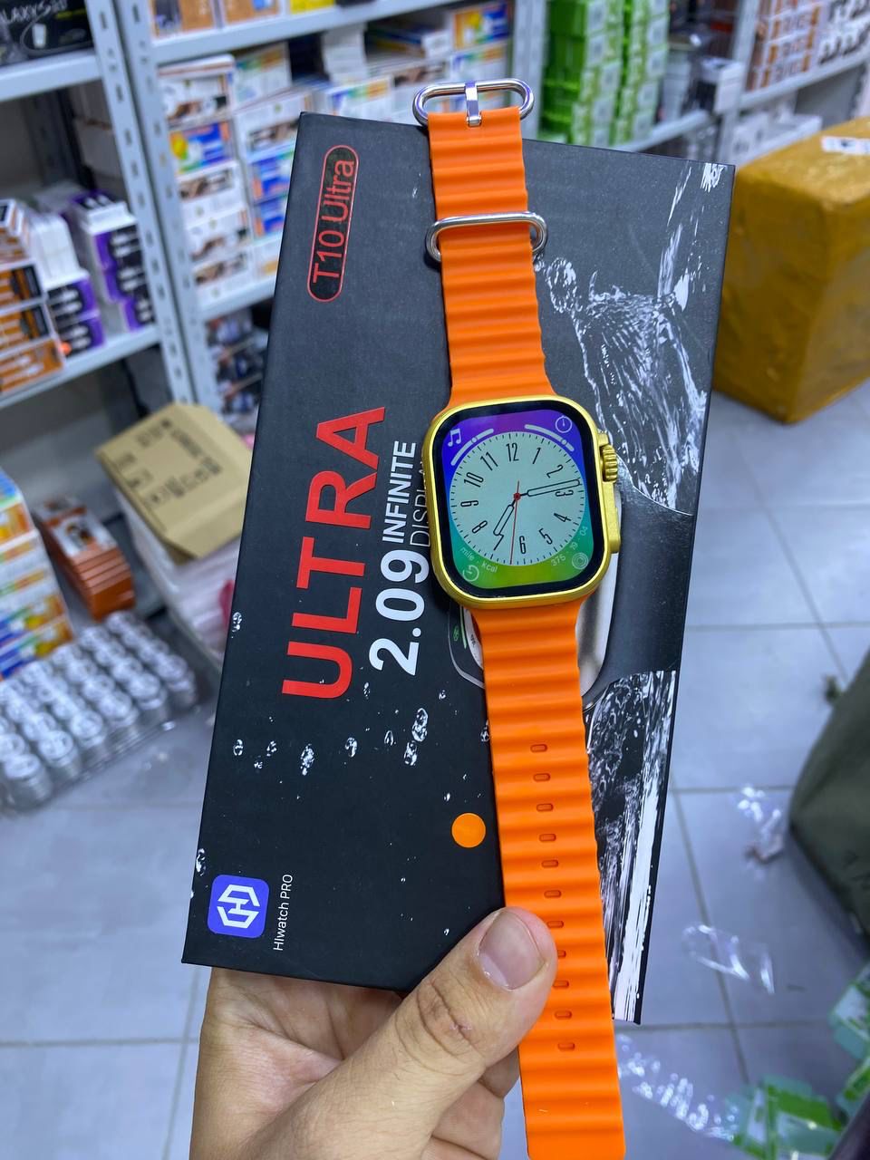 SMART WATCH T10 ULTRA 2.09 INFINITE BRACELET ORANGE