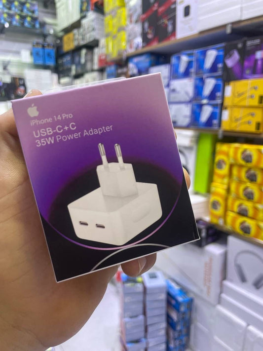 Chargeur 35W USB-C+C pour iPhone14 Pro Max