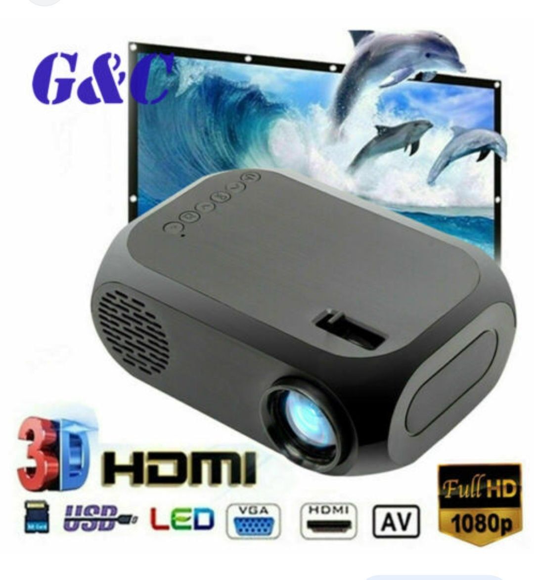 جهاز عرض صغير محمول ثلاثية الأبعاد LED سينما فيديبروجيكتور المسرح المنزلي الذكي Mini Projecteur led Portable videoprojecteur