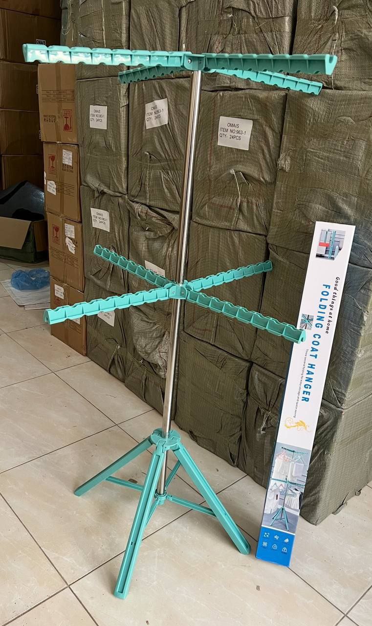 Séchoir à linge pliable en métal avec cintre منشر نشار غسيل مجفف هواء للملابس المعدنية قابل للطي