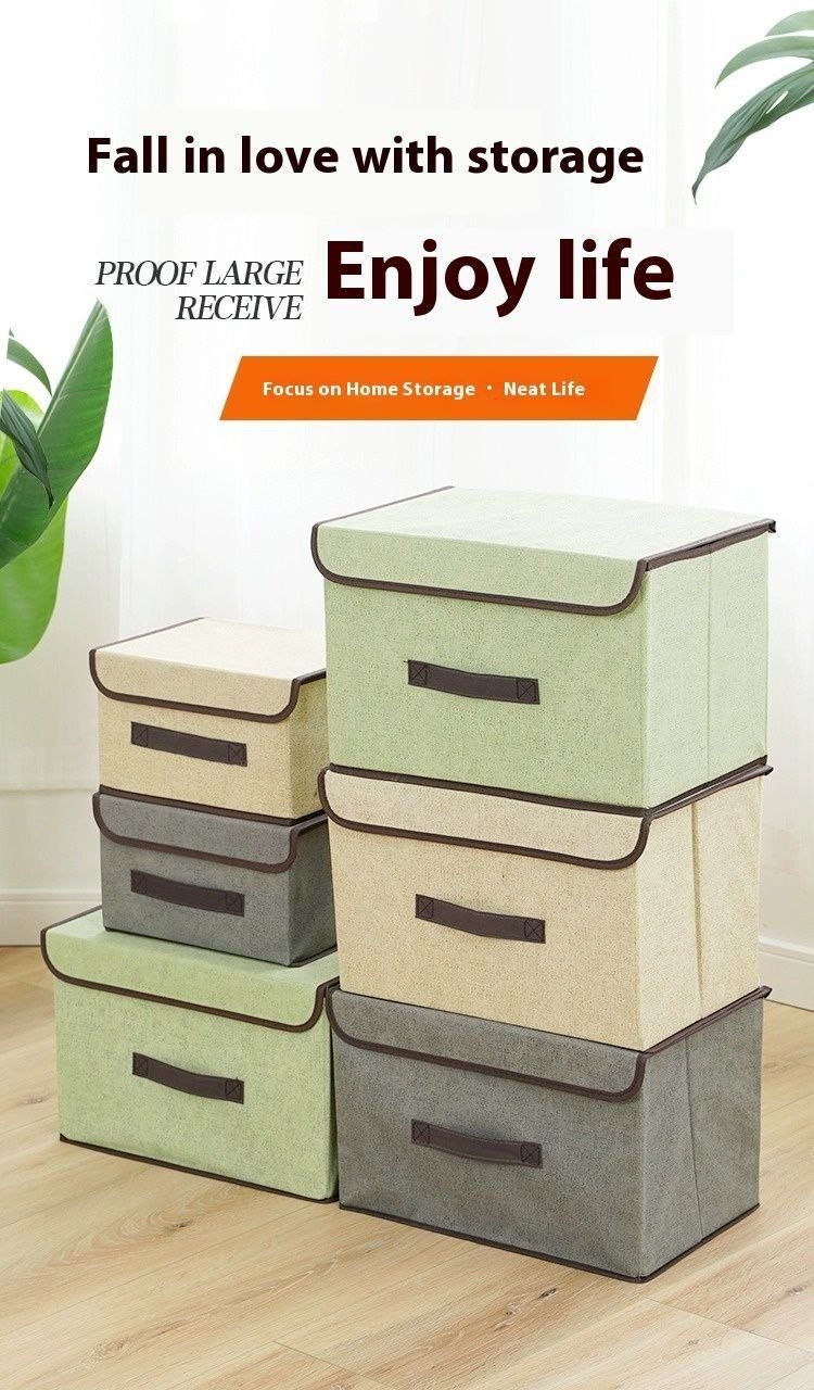 Boîte de rangement en tissu pliable صندوق تخزين قماشي قابل للطي