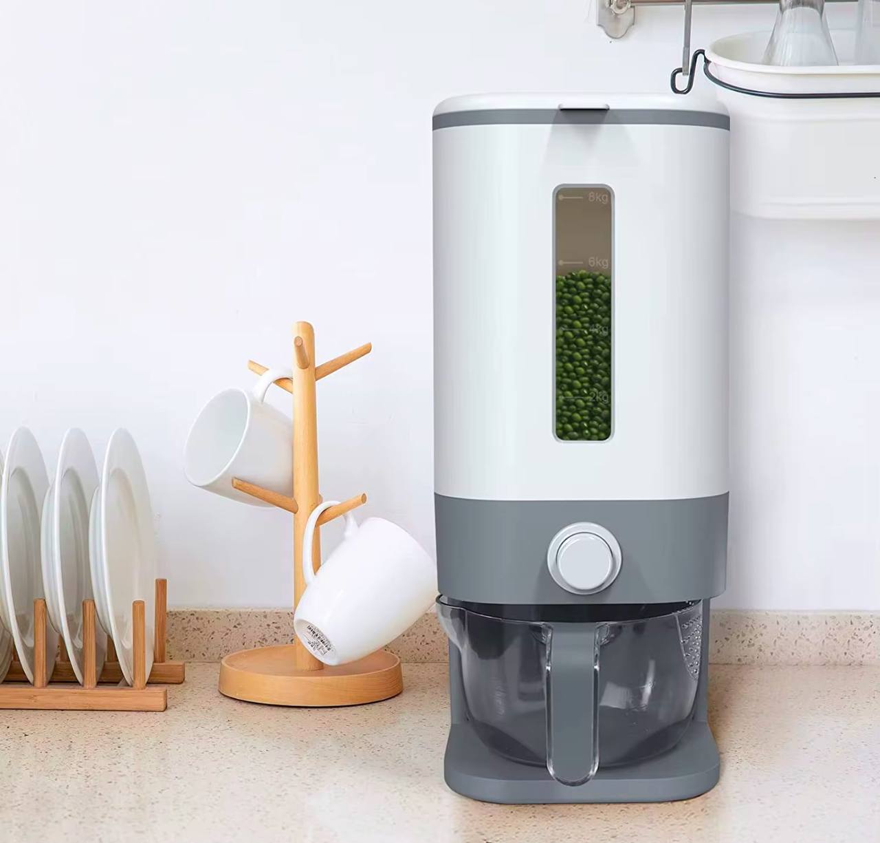 حاوية حبوب دوارة متعددة الوظائف للمطبخ سعة 10 كجم Cuisine multifonctionnelle10kg