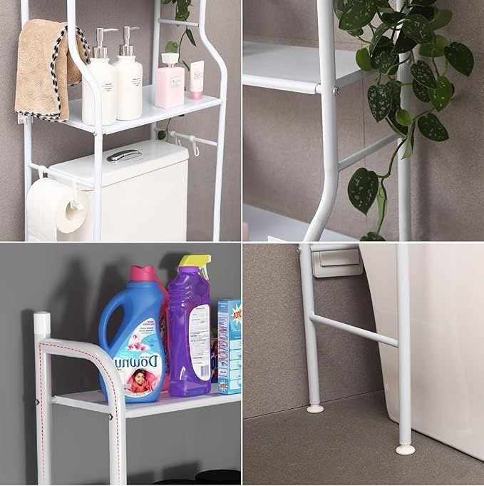Toilet rack Étagère de Salle de Bain 3 Niveaux au-dessus des Toilettes رف حمام ثلاثي الطبقات فوق المرحاض