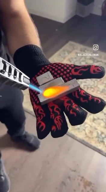 Gant Cuisine 1 Paire, Maniques Cuisine Anti-dérapant زوج من قفازات الفرن، قفازات مطبخ غير قابلة للانزلاق، قفازات فرن مقاومة للحرارة