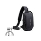 Sac à bandoulière USB antivol multifonction pour hommes حقيبة كتف متعددة الوظائف مضادة للسرقة مزودة بمنفذ USB للرجال