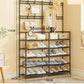 منظم الاحذية 5 طبقات x2مع علاقة الملابس Multifunctional Open double row shoe and hat rack
