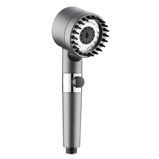 TURBOCHARGED SHOWER HEAD رشاشة دوش رأس دش عالي الضغط مع مرشح مدمج Pommeau de douche haute pression avec filtre intégré Turbocharged Shower Head