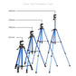 Trépied professionnel en aluminium bleu 3366 TRIPOD حامل احترافي ثلاثي القوائم أزرق من الألومنيوم ، للهواتف الذكية والكاميرات