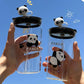 Verre transparent avec un couvercle et une paille réutilisable Panda كوب شفاف مع غطاء وقشة قابلة لإعادة الاستخدام