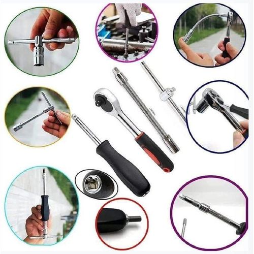 Kit clé à douille usage multiple facile طقم مفتاح ربط متعدد الاستخدام سهل