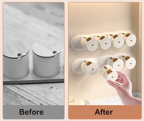 رف توابل مغناطيسي يُثبت على الحائط مع برطمانات بزر ضغط Étagère à épices magnétique murale avec pots à bouton-poussoir