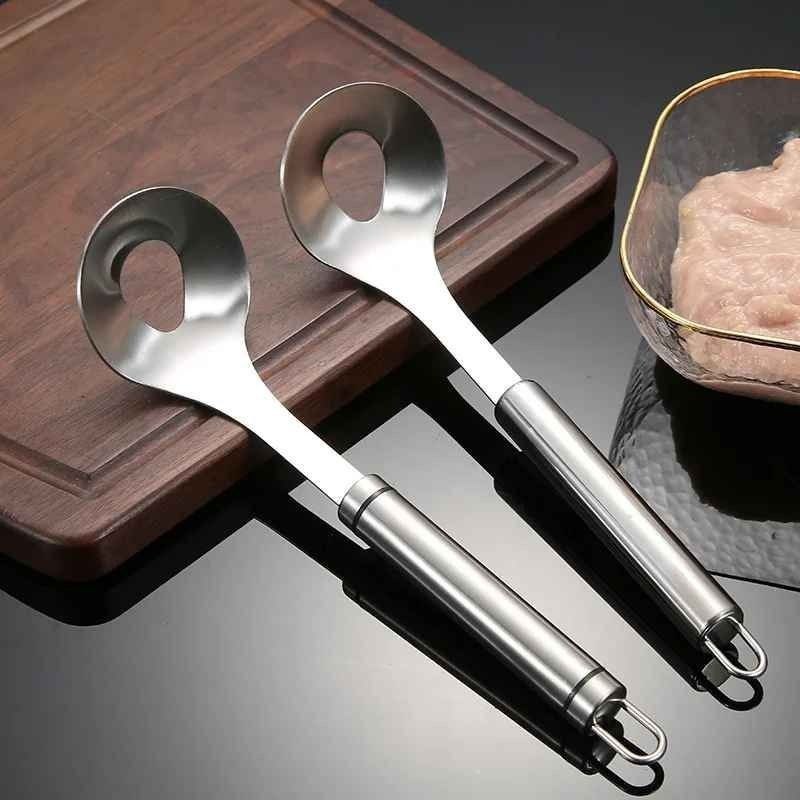 Cuillère à boulettes en acier inoxydable ملعقة زلابية من الفولاذ المقاوم للصدأ