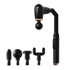 Pistolet de massage électrique profond avec écran LCD et 4 têtes مسدس تدليك الأنسجة العميقة الكهربائي بشاشة LCD و 4 رؤوس