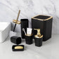 Kit Accessoires Salle de Bain 6Pièces Moderne Distributeur de Savon, Brosse WC, Porte Savon et Gobelet طقم إكسسوارات حمام