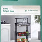 Étagère de rangement mobile multicouche au sol, chariot rotatif رف تخزين أرضي متحرك متعدد الطبقات، عربة دوارة، رف تخزين مطبخ قابل للطي بشكل متوازٍ