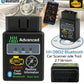 HH OBD2 Bluetooth جهاز فحص أعطال السيارات عبر الهاتف جهاز قراءة الأكواد OBD2 بتقنية البلوتوث