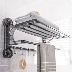 Suction cup multi pole towel drying rack