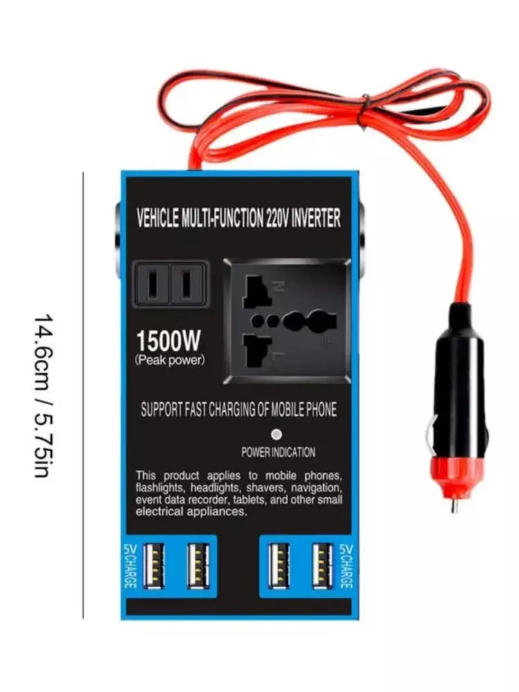 محول طاقة للسيارات Inverter de puissance 220V multi-fonction 1500W pour véhicule