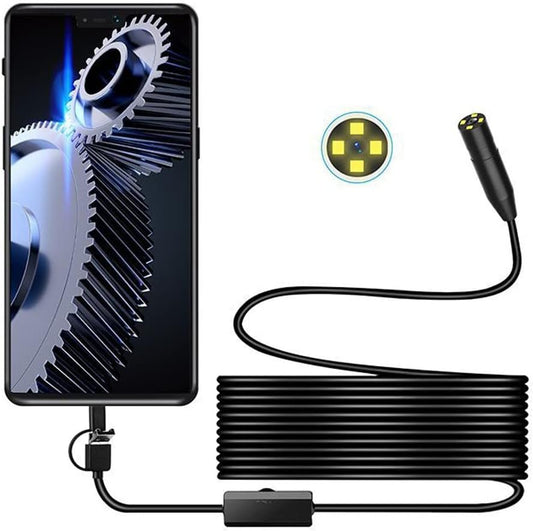 Borescopes Endoscope USB Android, Autofocus 1944P HD Endoscope, avec caméra d'inspection منظار داخلي USB يعمل بنظام أندرويد، بتركيز تلقائي، بدقة 1944 بكسل، مزود بكاميرا فحص