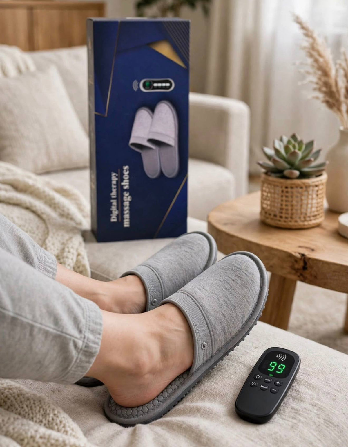 خُفّ تدليك يعمل عبر USB للعلاج الكهربائي Pantoufles de massage USB pour thérapie électrique